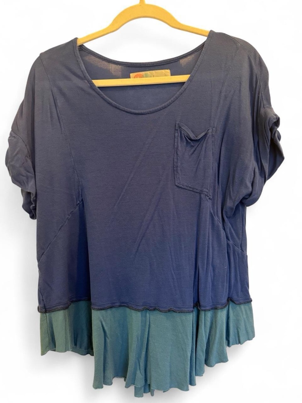 Free People Beach Blue drapey top